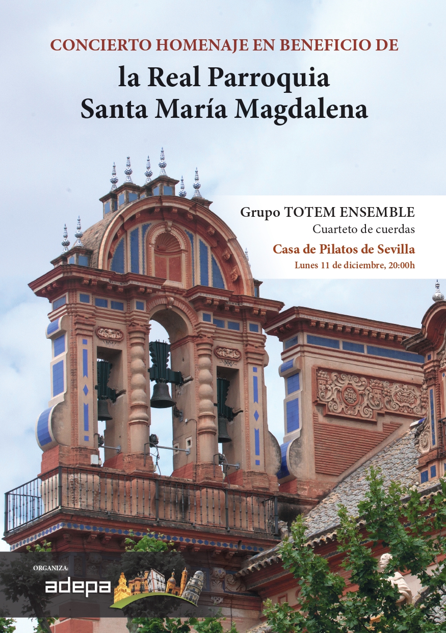 En este momento estás viendo Tótem Ensemble ofrecerá un concierto homenaje en beneficio de la Real Parroquia Santa María Magdalena
