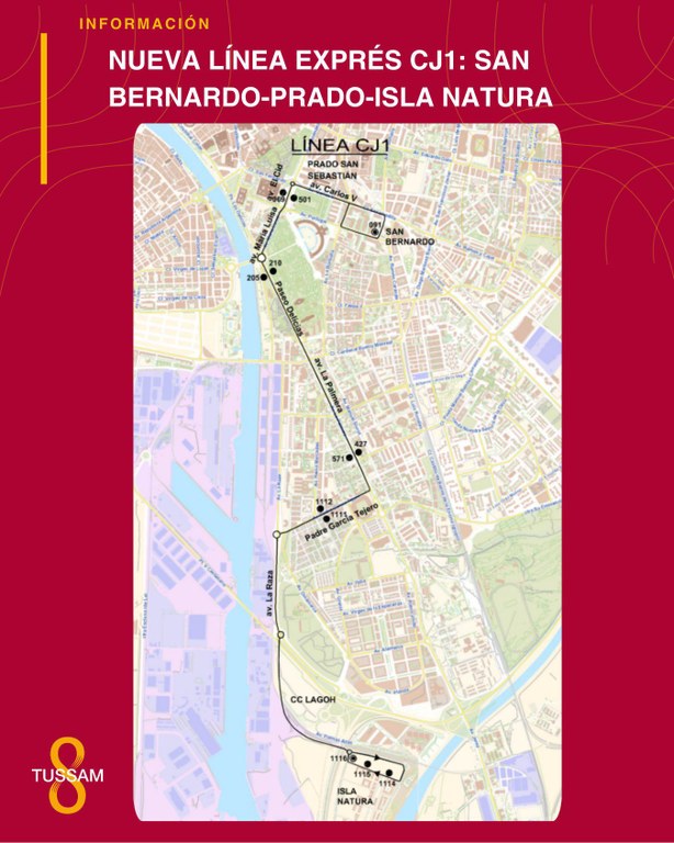 En este momento estás viendo Tussam pone en marcha la línea CJ1 para dar servicio al barrio de Isla Natura en Palmas Altas