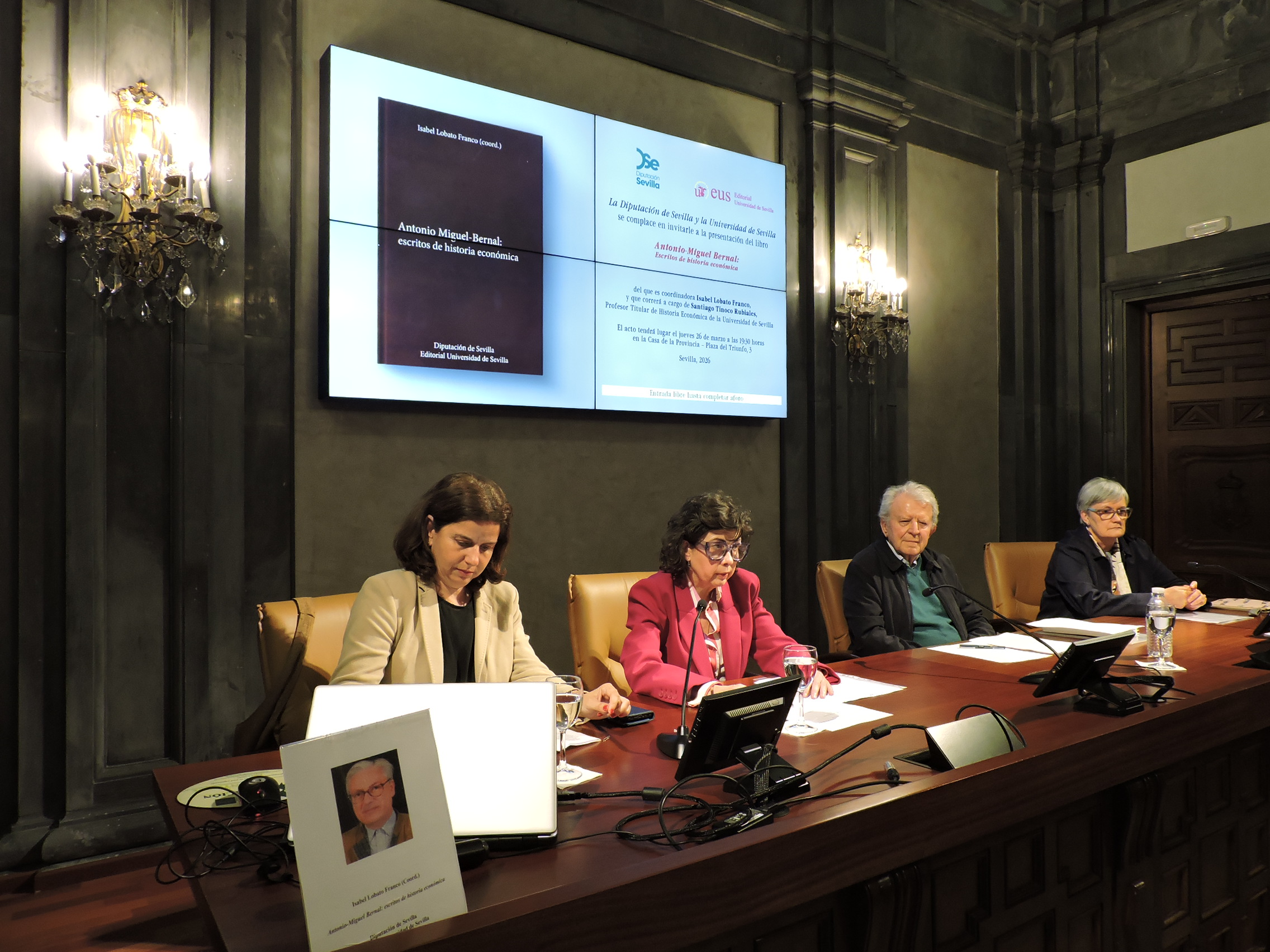 US y Diputación presentan: ‘Antonio-Miguel Bernal: escritos de historia económica’